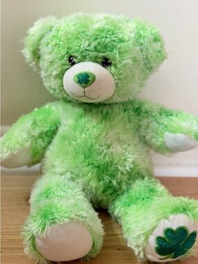 Build a Bear Green Plush Teddy Bear - Soft Kids Toy